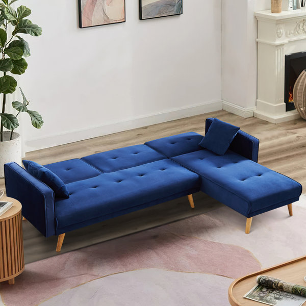 Mercer41 Savar 104.51'' Velvet Sofa Bed Wayfair